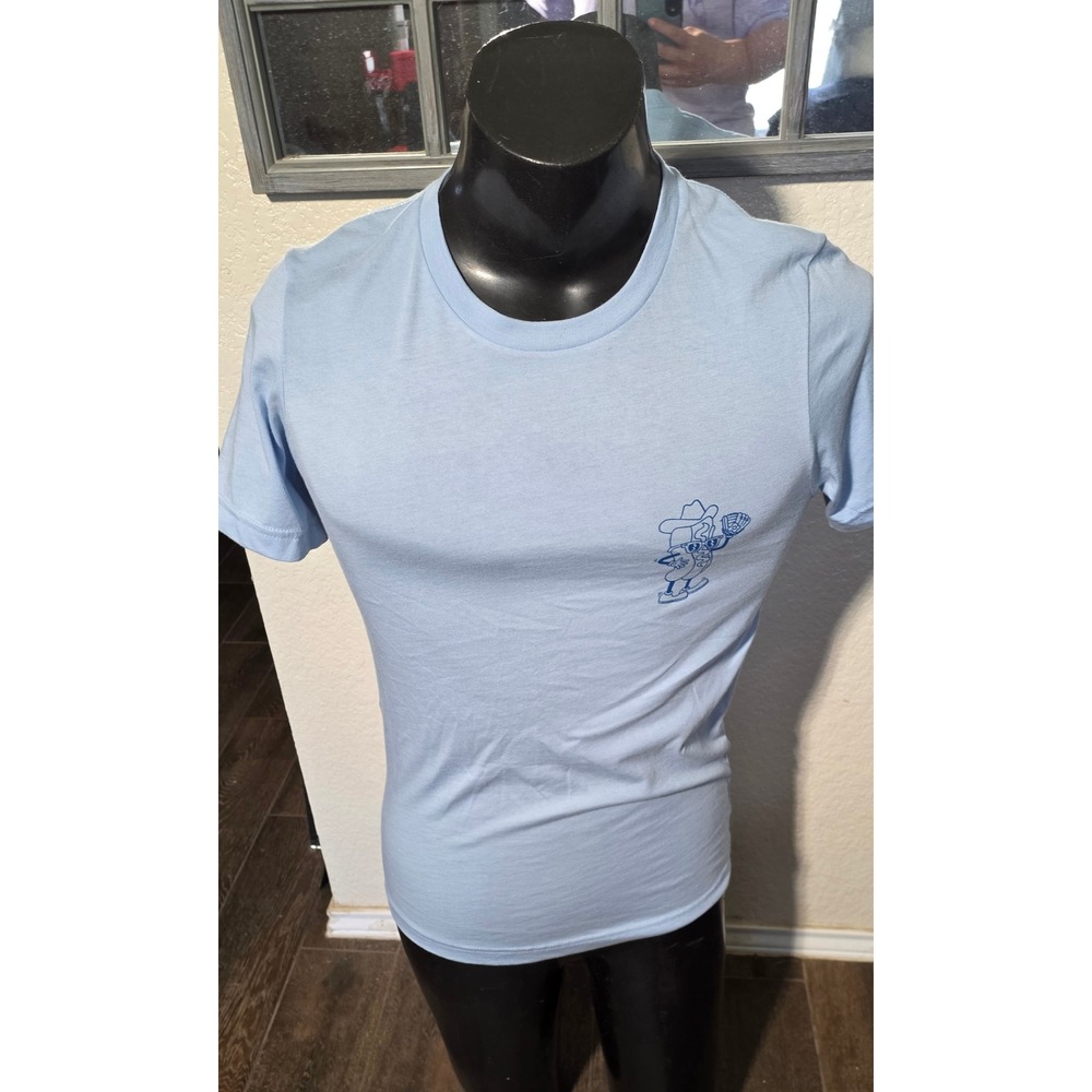 Kevin Morby T-Shirt The Long Time Austin TX Baseball Game Light Blue Small